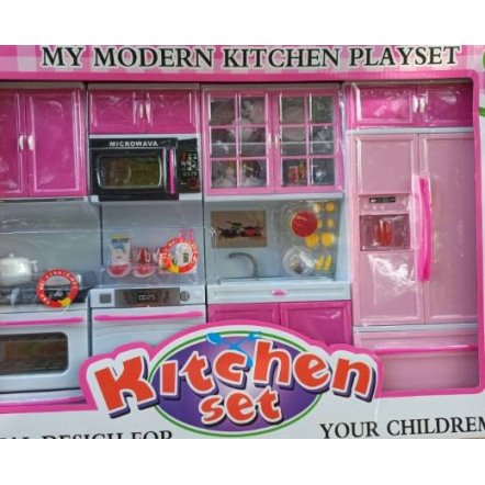 Кухня  для кукол с посудкой и  продуктами со звуком и светом 6612-27 