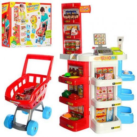   Магазин детский Супермаркет с кассой и тележкой 668-20