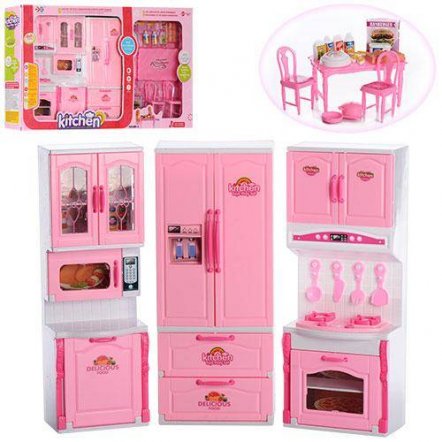 Мебель для кукол Кухня 6881-A розовая