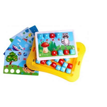 Мозаика для детей 35 кнопок-букв + 5 двусторонних шаблонов 7877