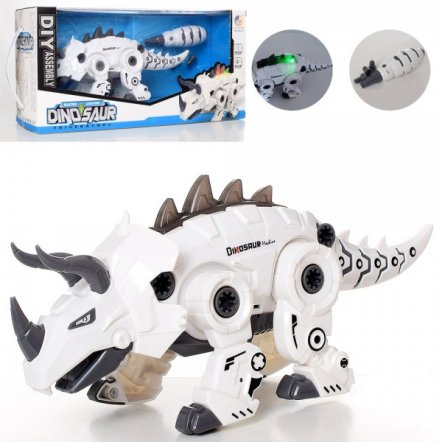 Конструктор-робот на шурупах Динозавр белый 801-2