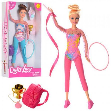 Кукла DEFA гимнастка с обручем 8352
