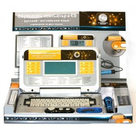 Ноутбук  обучающий 8850 англ/рус, с мышкой, микрофоном и CD диском