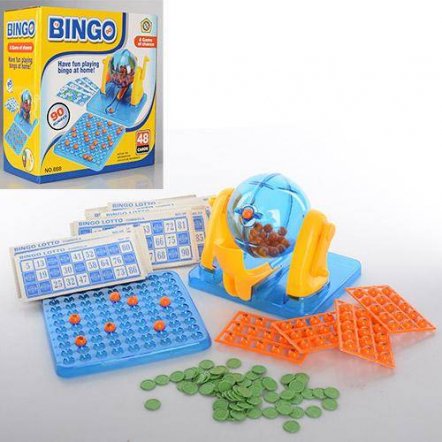 Настольная игра пластмассовая Бинго фишки 90 номеров 888