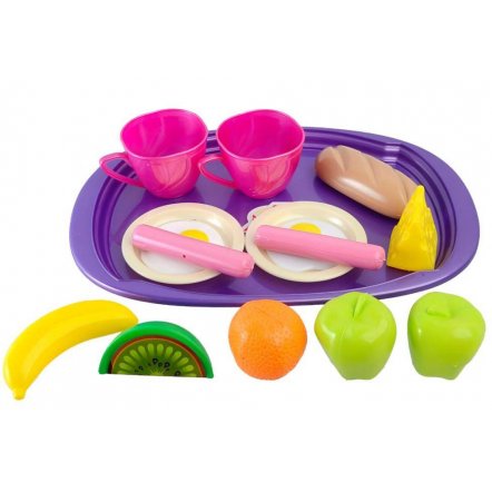 Поднос детский с игрушечными продуктами и посудкой &quot;Завтрак&quot; 955 в.2