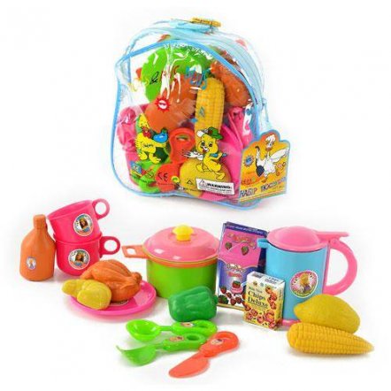 Посудка с продуктами  детскаяв рюкзаке 9952