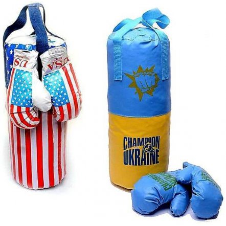 Боксерский набор "Перчатки+Груша" большой Danko-Toys, Украина