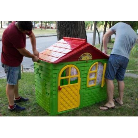 Домик для  детей для улицы средний зеленый Долони-Тойс 02550 