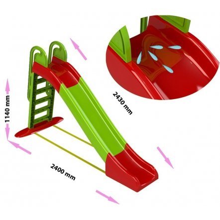Горка для детей для дома большая зелено-красная 014550/1 ТМ Долони