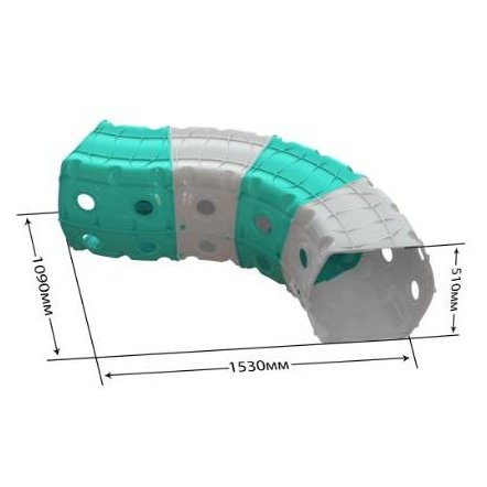 Тоннель (туннель) игровой пластиковый 4 секции зелено-красный  01471/1 Долони Тойс
