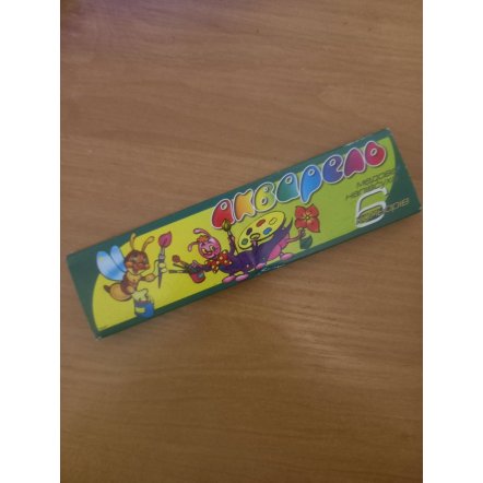 Краски акварель медовая 6 цветов 32831
