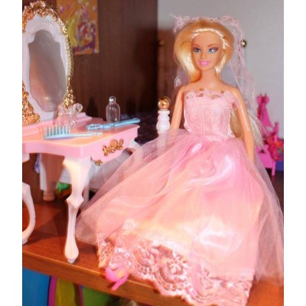Кукла Барби в розовом свадебном платье 1204