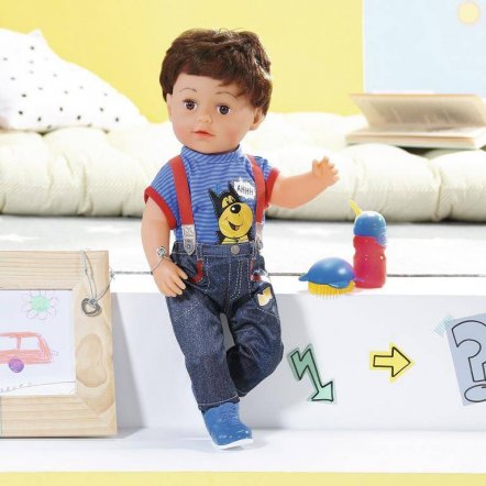  Пупс Baby Born Мальчик Старший Брат Беби Борн Yale baby BLB001D-B-C аналог