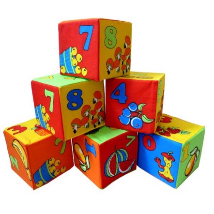 Кубики мягкие 6 штук ТМ "Умная игрушка", Украина 13134