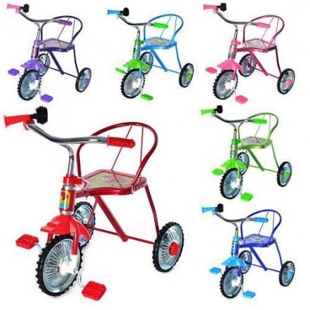 Велосипед детский трехколесный со спинкой LH-701 M 
