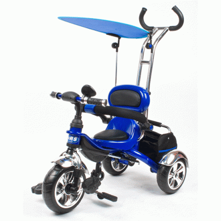 Велосипед Mars Trike трехколесный с родительской ручкой фиолетовый. НОВИНКА!!