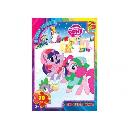 Пазл + постер для детей 5 лет 35\70\80 деталей My little Pony 