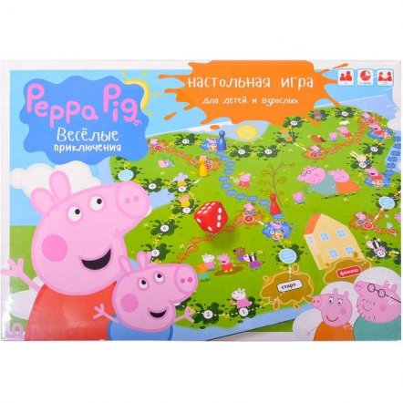 Настольная игра бродилка для детей и взрослых Приключения Peppa Pig 