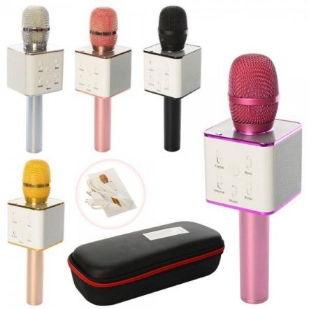 Микрофон беспроводной для караоке USB Bluetooth Q7 