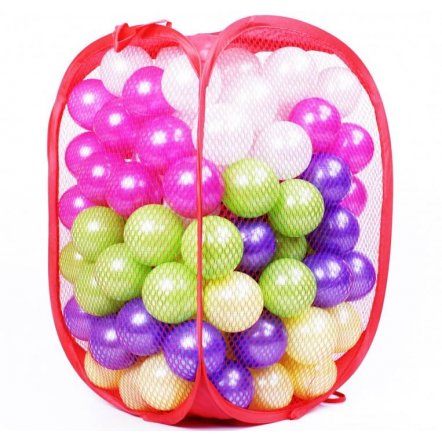  Набор шариков для сухого бассейна перламутровые 140 штук в сумке на змейке 467 в.8 Орион