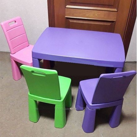  Стол и  стул для дома и улицы 4 цвета 04580 Долони 