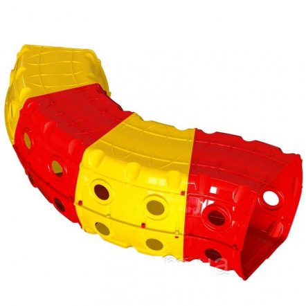 Тоннель (туннель) игровой пластиковый 6 секций красно-желтый 01472/2 Долони Тойс