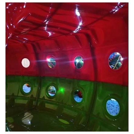 Тоннель (туннель) игровой пластиковый 6 секций зелено-красный  01472/3 Долони Тойс