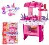  Кухня  игрушечная детская электронная с духовкой розовая 008-26