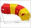 Тоннель (туннель) игровой пластиковый 4 секции красно-желтый 01471/2 Долони Тойс