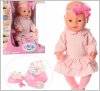    Пупс Baby Born в розовом платье в горошек с бантом или цветок BL020-1899Q аналог