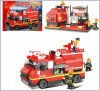 Конструктор Пожарная машина и пожарная часть 2 в 1 M38-B0220