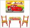 Детский столик и два стульчика «Тачки»  с Маквином 0292 желто-оранжевый