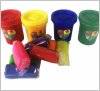 Краски пальчиковые 4 баночки + тесто для лепки в подарок  03-01 Danko Toys 