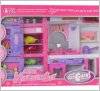 Мебель для кукол Кухня розово-фиолетовая 498