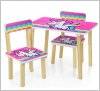 Детский стол и 2 стула   Единорог розовый фон 501-64/65