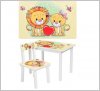 Детский стол и стул  для творчества Lion puppies - Львята BSM2K26 