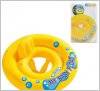 Детский надувной плотик-круг с прорезями для ног желтый 59574 Intex