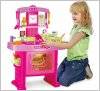 Кухня  детская  розовая музыкальная со световыми эффектами с часами 661-51