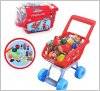 Тележка детская с корзиной и продуктами "Супермаркет" XG2005 красная