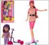 Кукла Барби с дочкой на самокате и скейте 8191