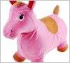  Прыгун плюшевый лошадка розовая в накидке 0325 