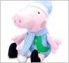 Мягкая игрушка Свинка Джордж в зимней шапке и шарфике