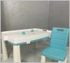  Стол пластиковый с насадкой для аэрохоккея голубой с серыми ножками 04580/7 Doloni 
