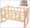 Кроватка деревянная игрушечная + постель ВП-002/1 Винни Пух
