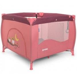 Манеж детский квадратный из льна розовый ME 1030 ARENA Rose Len