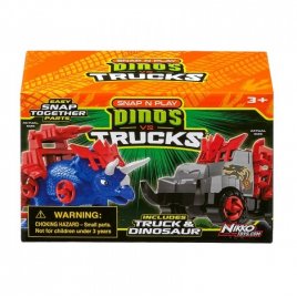 Игровой набор Машинка и Динозавр Triceratops blue 20073