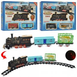 Железная дорога музыкальная+локомотив со звуком и светом NB558-91-92-93