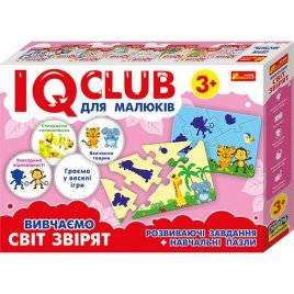 Современные обучающие пазлы Изучаем мир животных IQ-club для детей 13203006У/6356