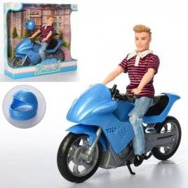 Кукла Кен шарнирный с мотоциклом 68112
