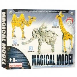 Металлический конструктор слон, жираф и верблюд 152 деталей 816B-207-8-9